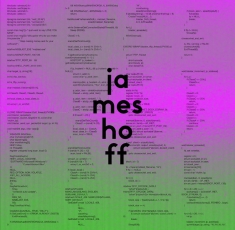 An image of Hoff's "Blaster" album, with small text and tones of purple and green