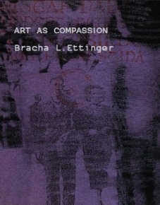 The front cover of "Art as Compassion," with a purple and black drawing by Bracha L. Ettinger
